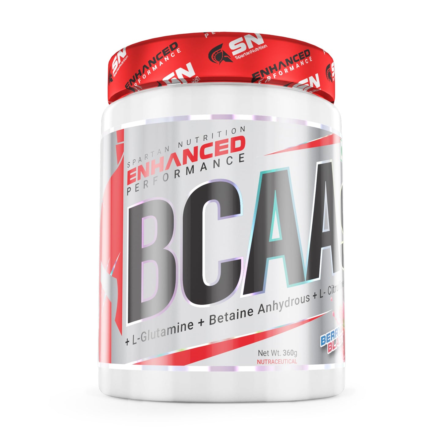 Spartan Nutrition Enhanced Performance BCAAs - 360g, with L-Leucine – 3500mg, L-Glutamine - 2000 mg, L-Isoleucine - 1750 mg, L-Valine – 1750 mg, Per Serving.