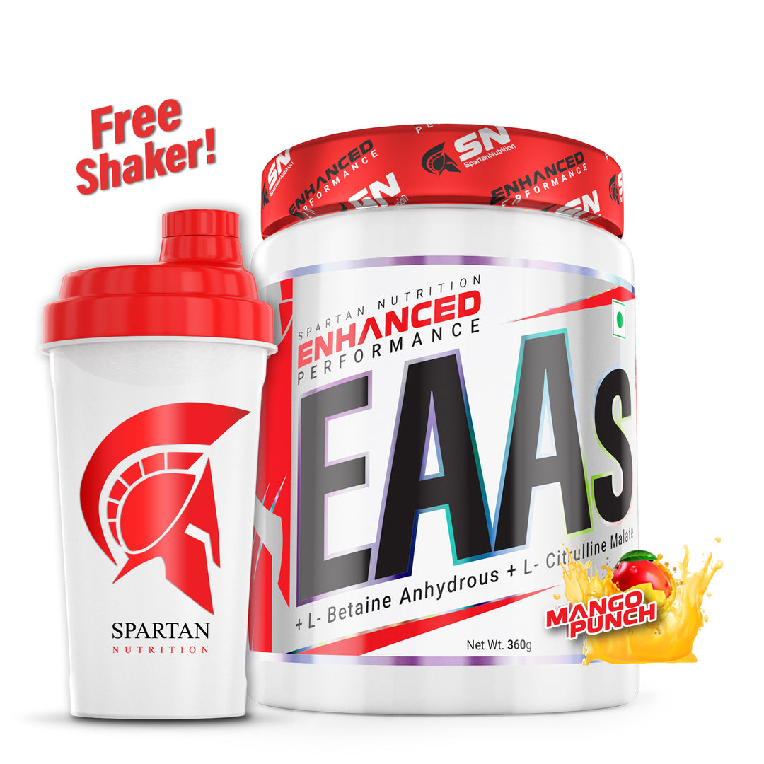 Enhanced Performance EAAs - 360g, with 9 Essential Amino Acids, L-Leucine – 3500mg, L-Isoleucine - 1500 mg, L-Valine – 1500 mg, Per Serving.