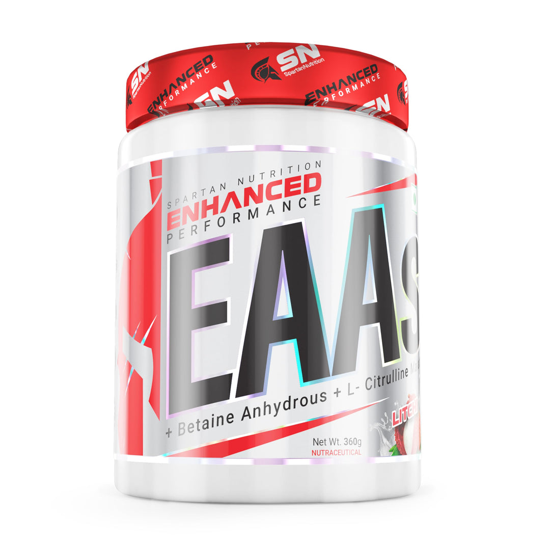 Enhanced Performance EAAs - 360g, with 9 Essential Amino Acids, L-Leucine – 3500mg, L-Isoleucine - 1500 mg, L-Valine – 1500 mg, Per Serving.