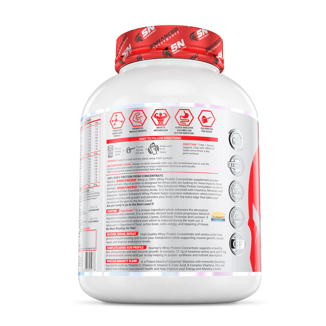 Enhanced Performance Whey Protein – 2 kg, Protein - 25 g, Low Calories- 121 Kcal and Zero Added Sugar