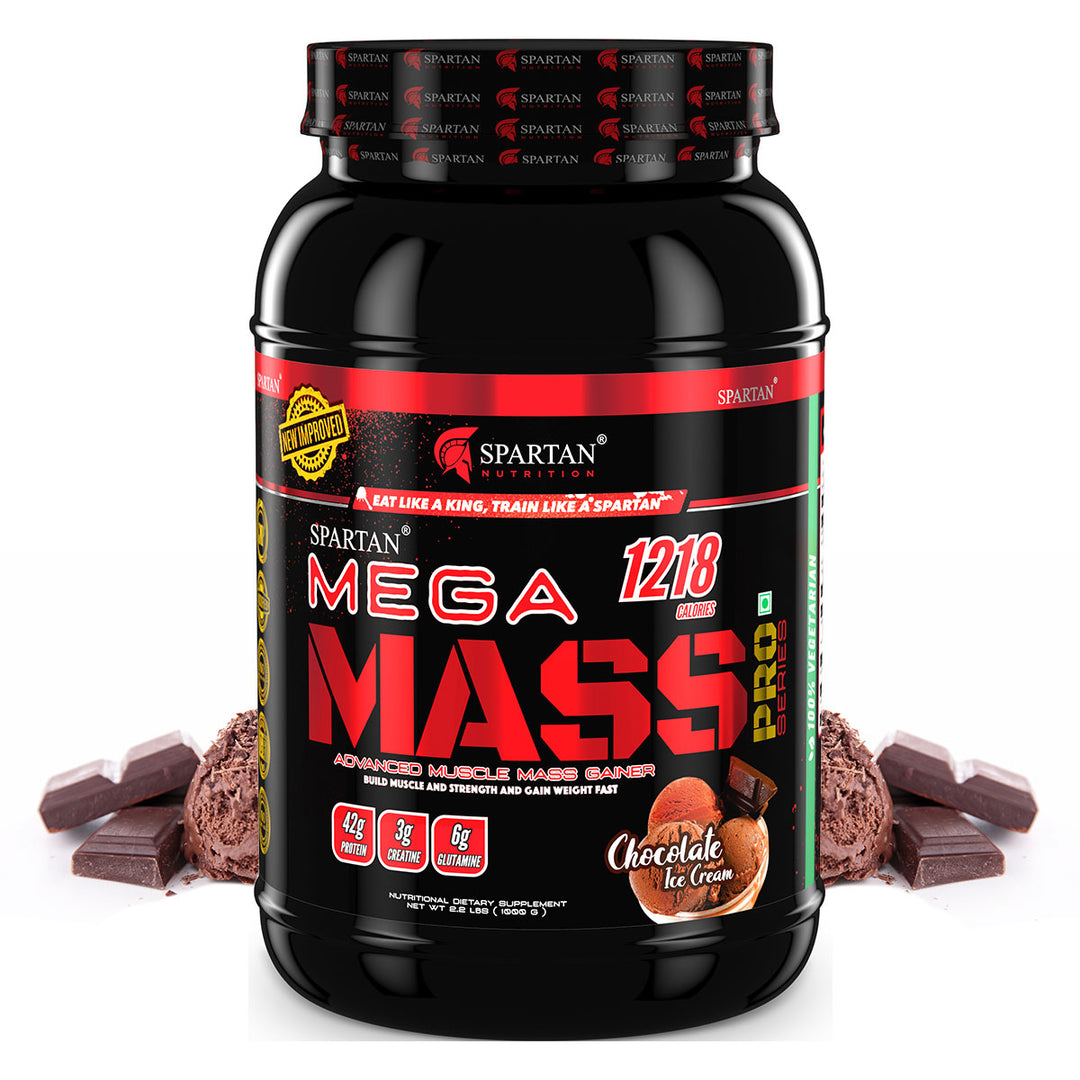 Mega Mass Pro High Protein and High Calorie Mass Gainer / Weight Gainer Powder - with Vitamins and Minerals.