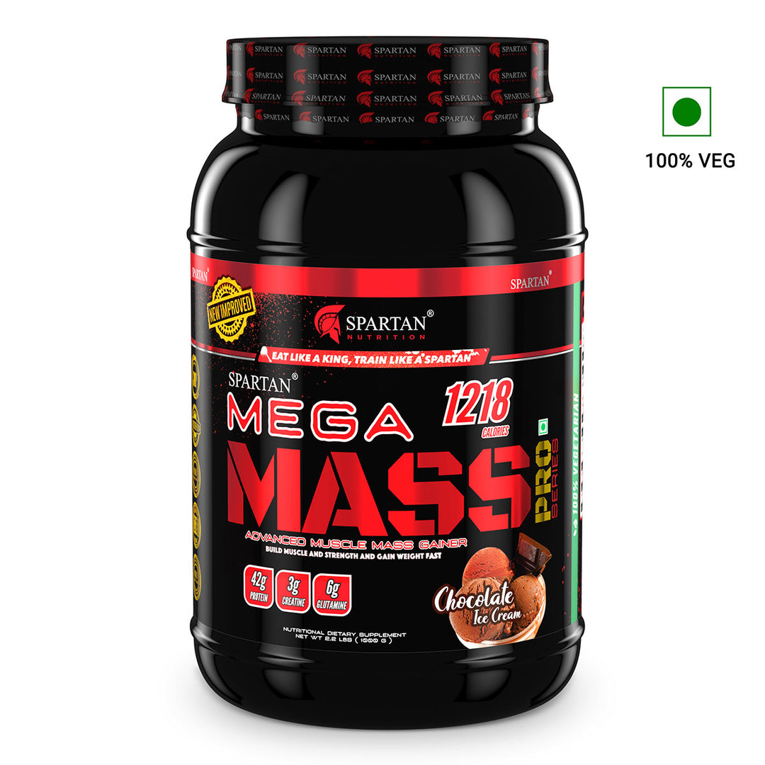 Mega Mass Pro High Protein and High Calorie Mass Gainer / Weight Gainer Powder - with Vitamins and Minerals.