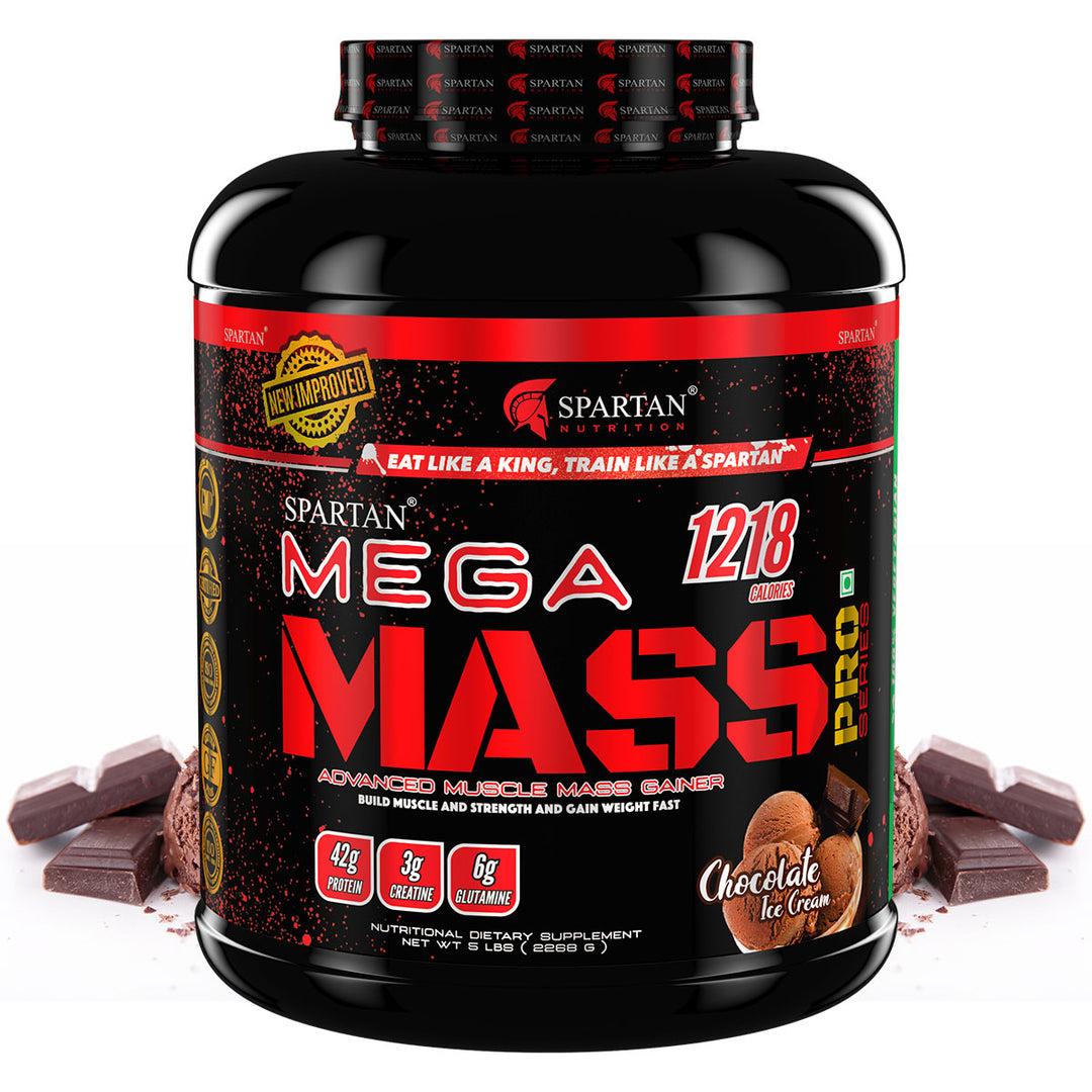 Mega Mass Pro High Protein and High Calorie Mass Gainer / Weight Gainer Powder - with Vitamins and Minerals.