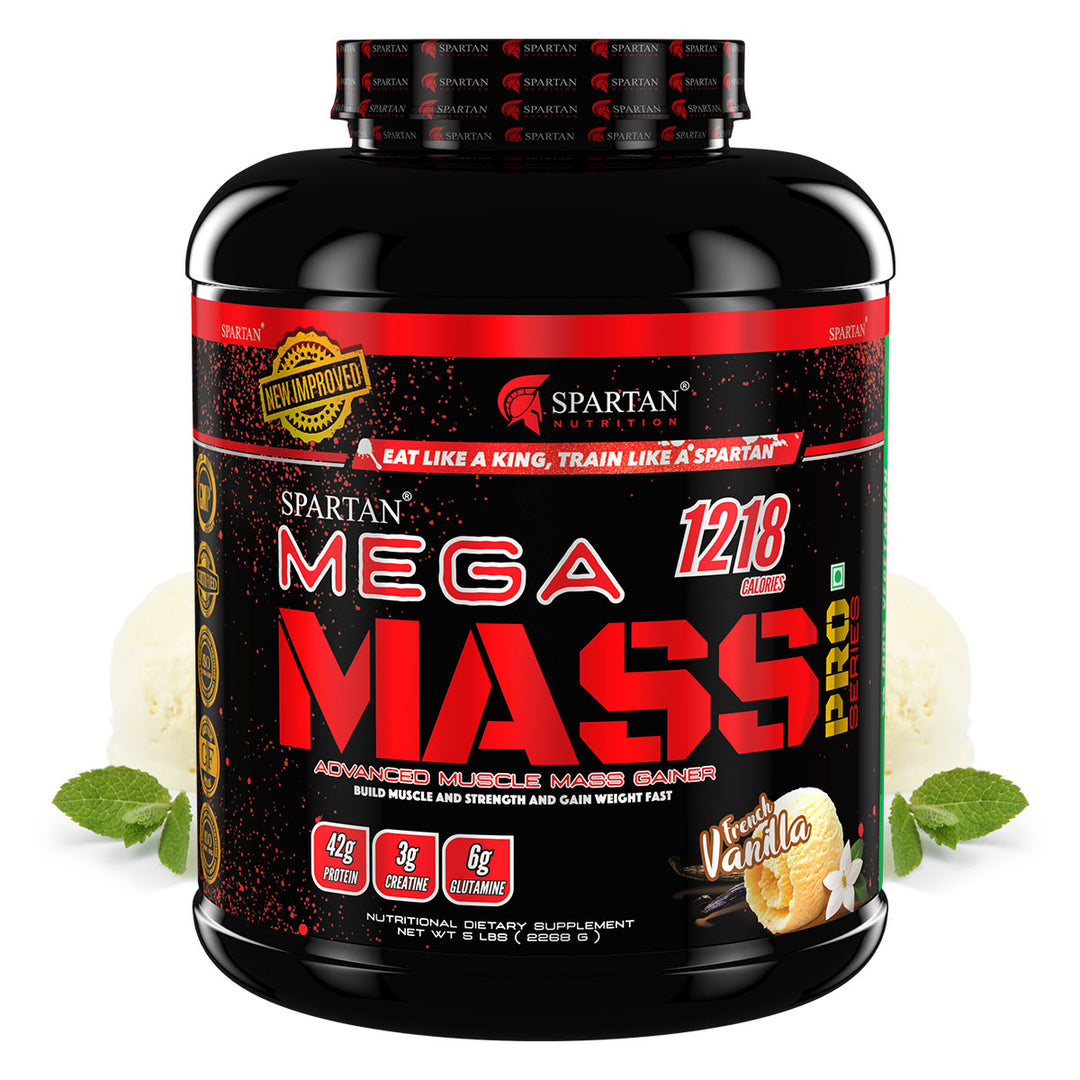 Mega Mass Pro High Protein and High Calorie Mass Gainer / Weight Gainer Powder - with Vitamins and Minerals.