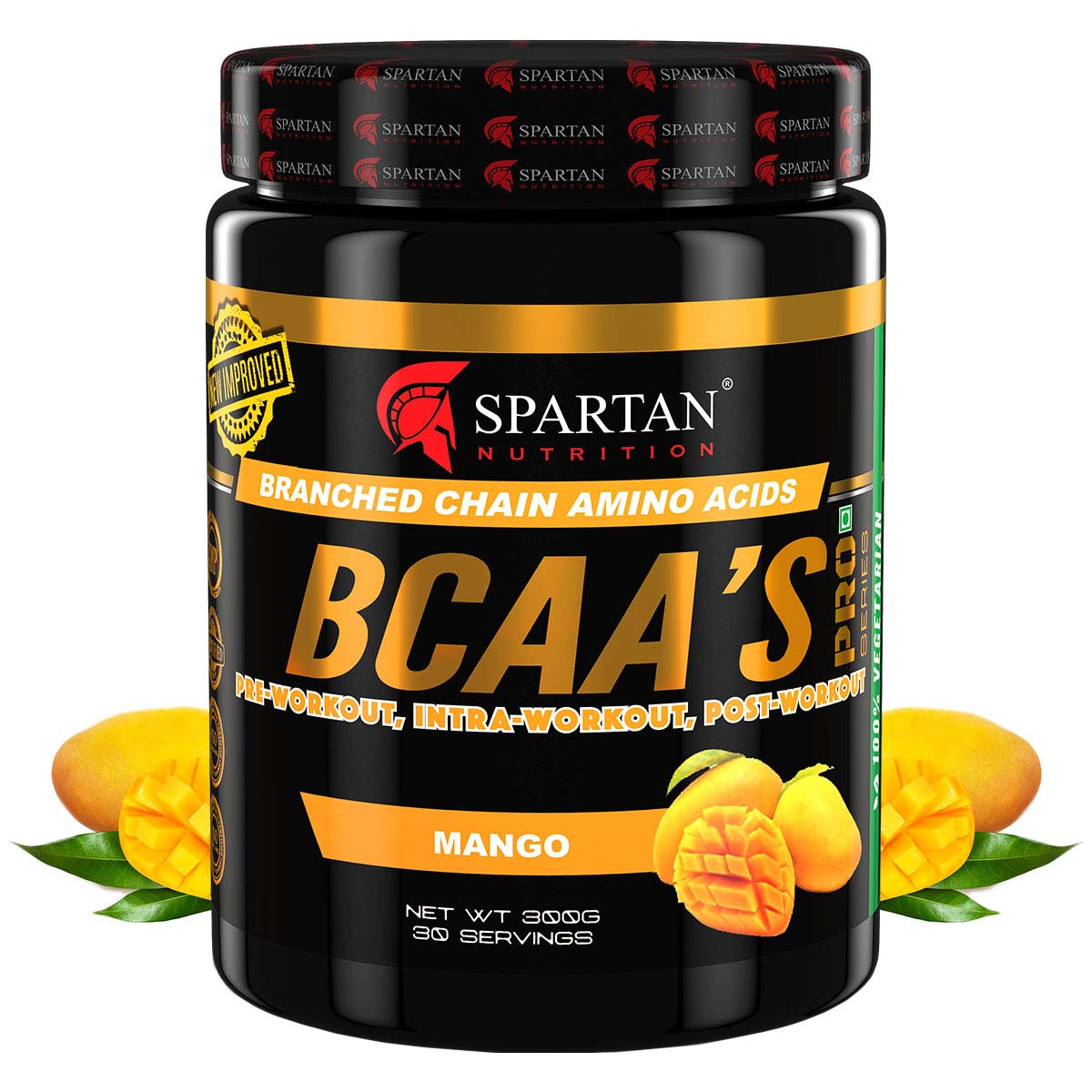 Spartan Nutrition BCAA’s Pro - 300g, (Watermelon) with L-Leucine – 3500mg, L-Isoleucine - 1750 mg, Glutamine - 1000 mg Per Serving