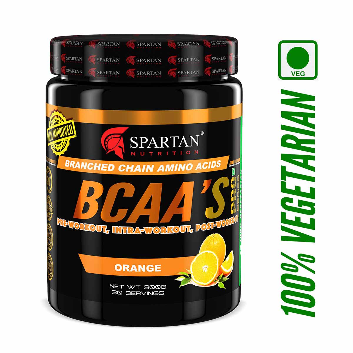 Spartan Nutrition BCAA’s Pro - 300g, with L-Leucine – 3500mg, L-Isoleucine - 1750 mg, Glutamine - 1000 mg Per Serving