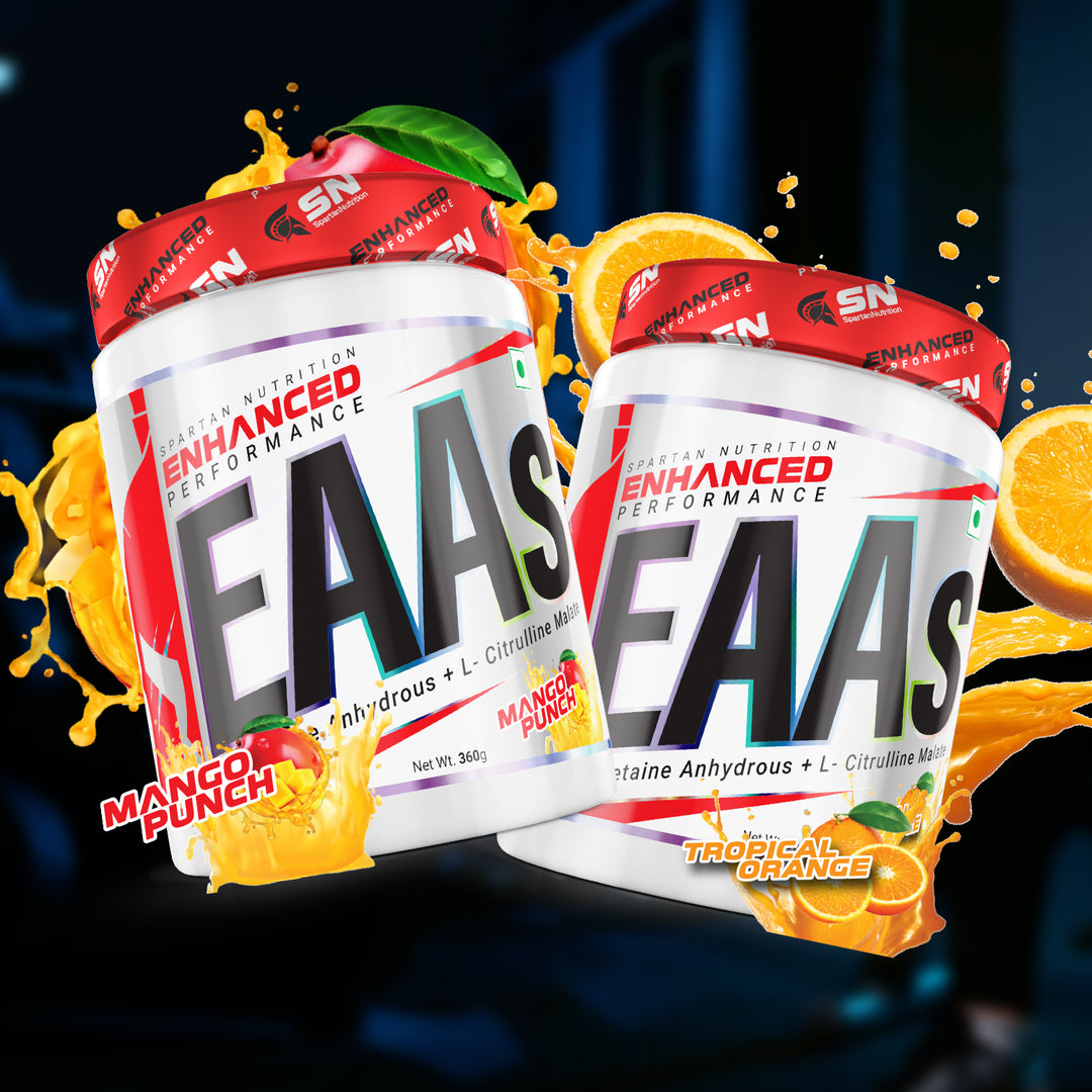 Enhanced Performance EAAs - 360g, with 9 Essential Amino Acids, L-Leucine – 3500mg, L-Isoleucine - 1500 mg, L-Valine – 1500 mg, Per Serving.