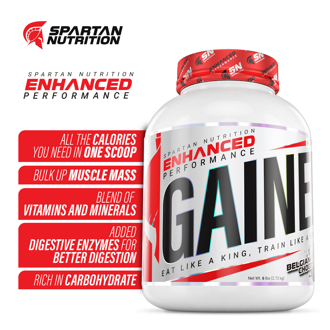 Enhanced Performance Gainer High Protein and High Calorie with L-Glutamine and Creatine Monohydrate, Mass Gainer / Weight Gainer Powder – 6lbs, 2.72KG