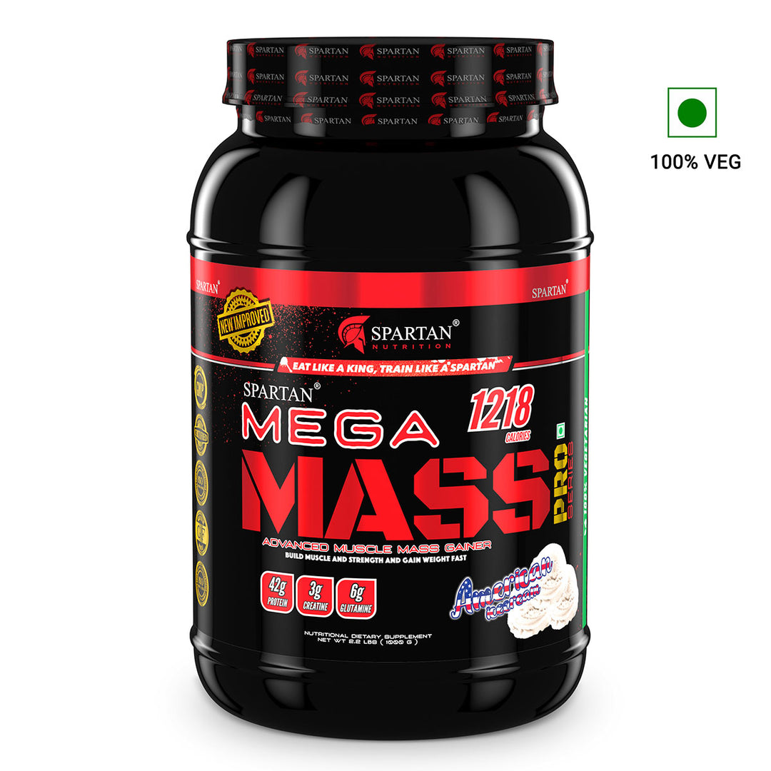 Mega Mass Pro High Protein and High Calorie Mass Gainer / Weight Gainer Powder - with Vitamins and Minerals.