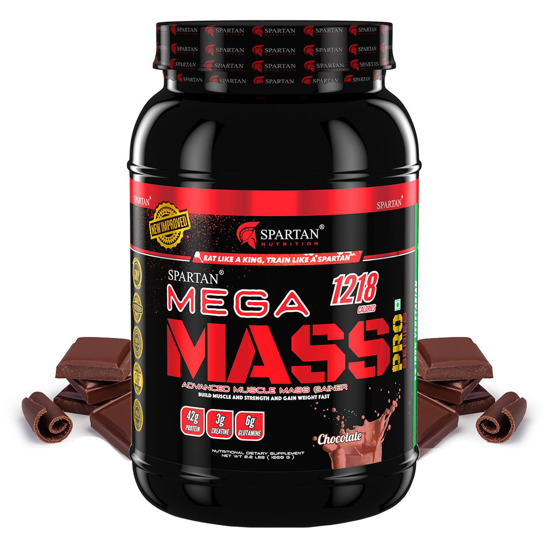 Mega Mass Pro High Protein and High Calorie Mass Gainer / Weight Gainer Powder - with Vitamins and Minerals.