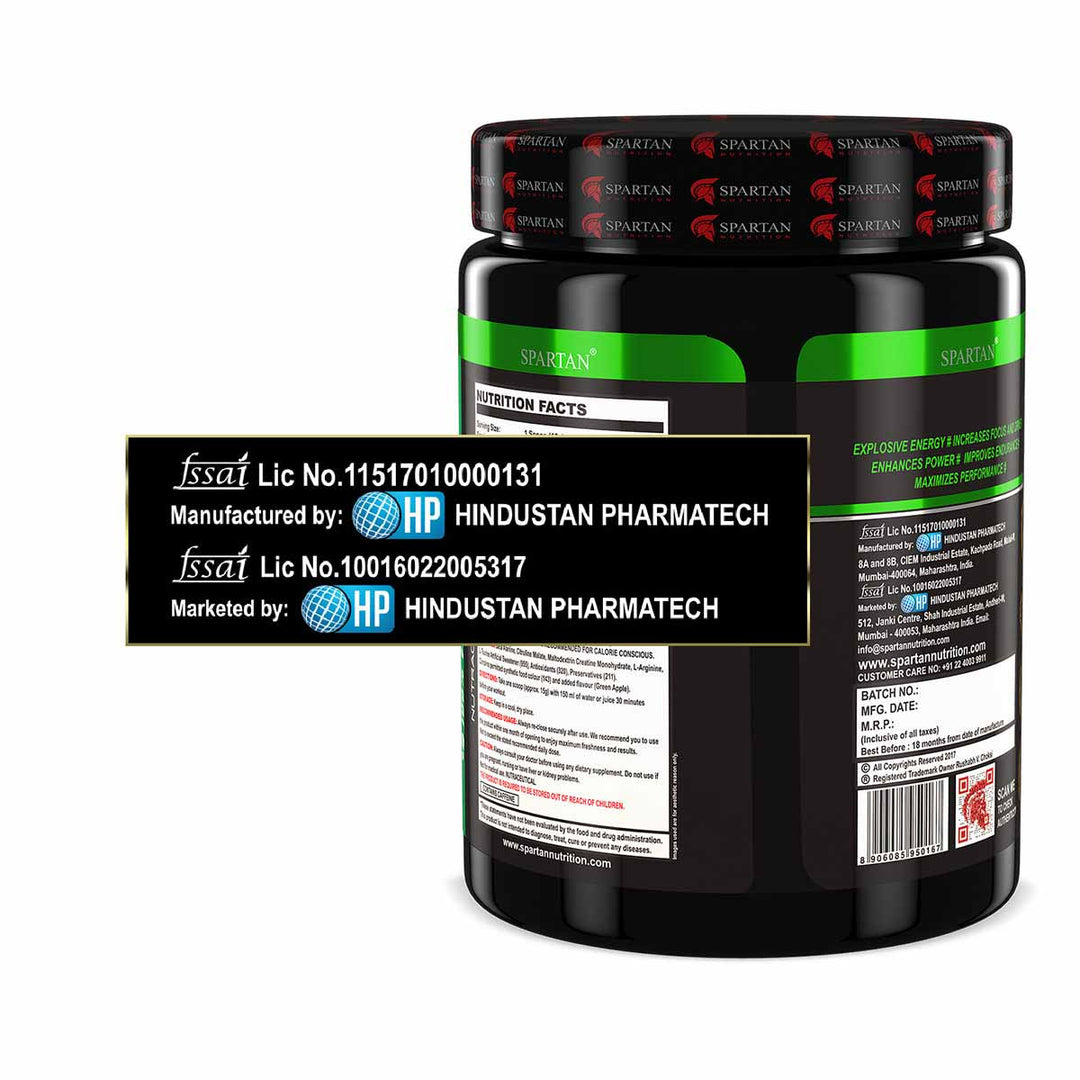 Pump Pro Pre-workout - 360g (BlueBerry) with Caffeine - 120mg , L-Taurine -500 mg, L-Arginine- 1000 mg , Beta alanine – 3750 mg, Creatine - 3000mg Per Serving