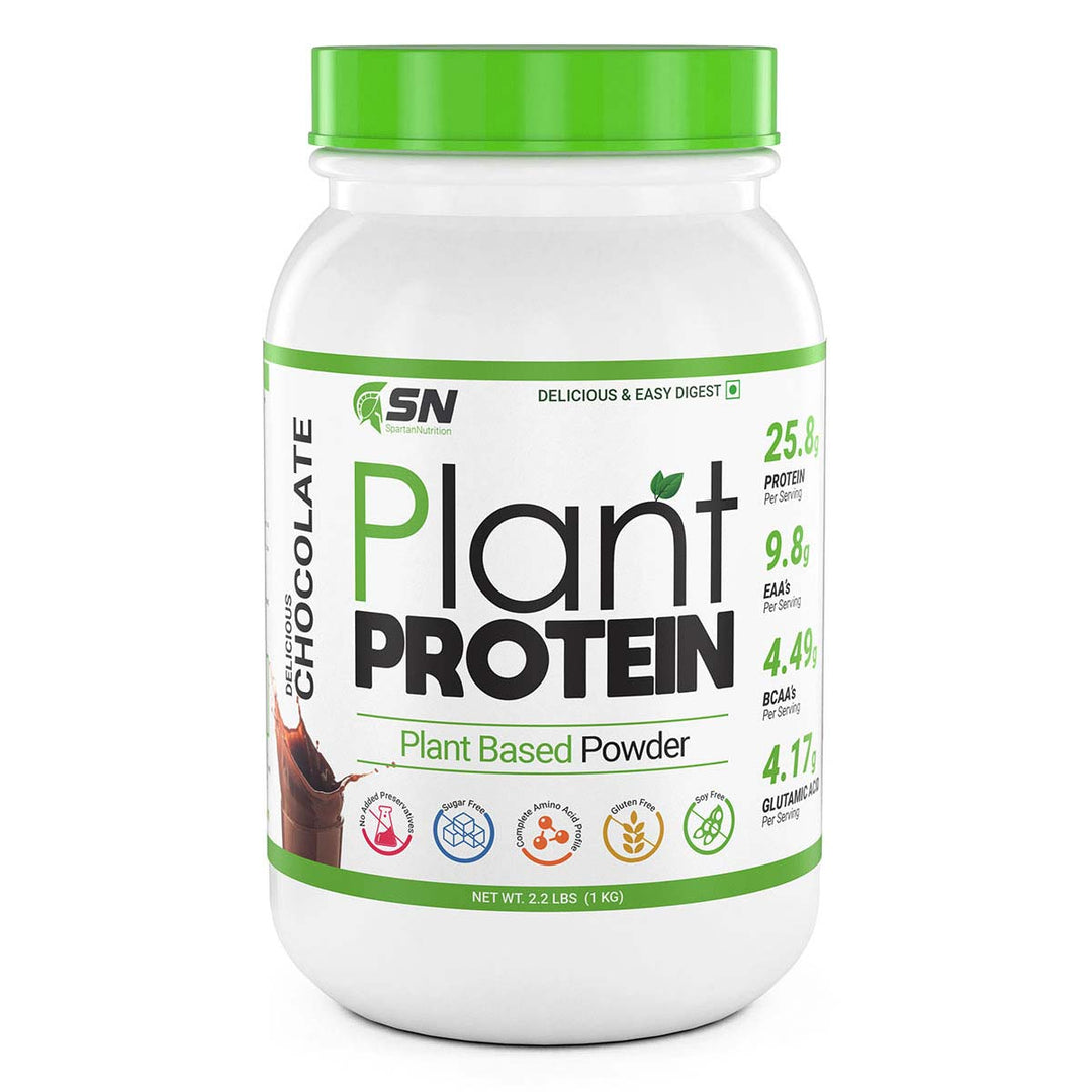 Plant Protein – 2.2LBS, with Protein - 25.8g, EAA’s - 9.8g, BCAA’s - 4.49g, Glutamic Acid - 5g Per Serving